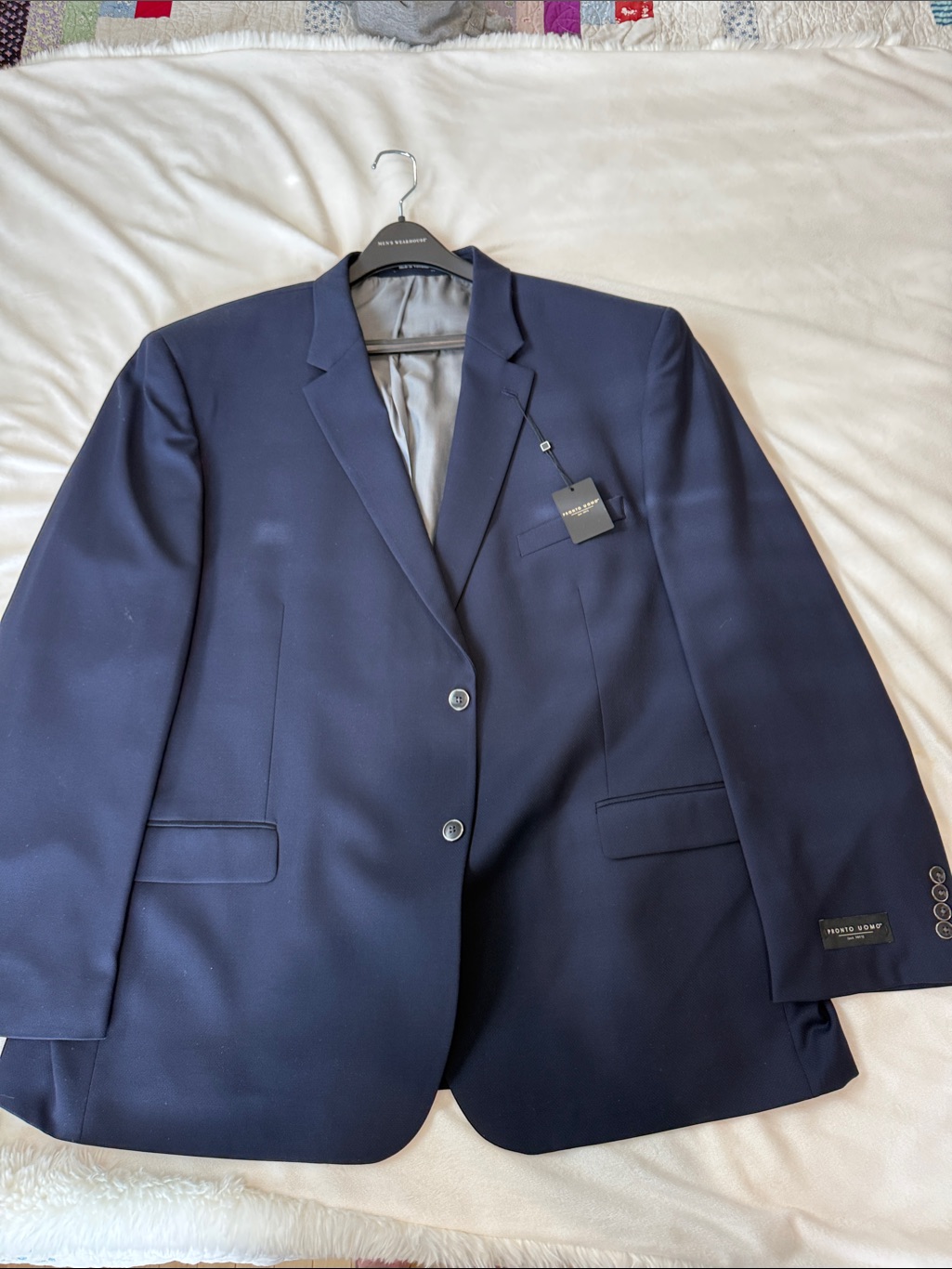 Pronto Uomo By Men’s Warehouse- Men's Dark Blue Two-Button Sport Coat